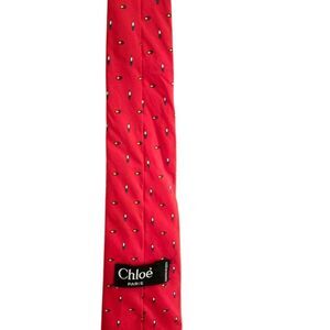 Chloe Red Silk Tie